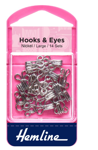 Hooks and Eyes: Nickel: Size 3