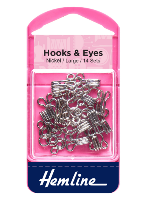 Hooks and Eyes: Nickel: Size 3
