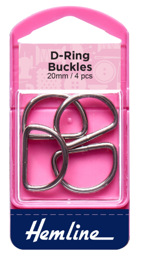 D Rings: 20mm: Nickel: 4 Pieces