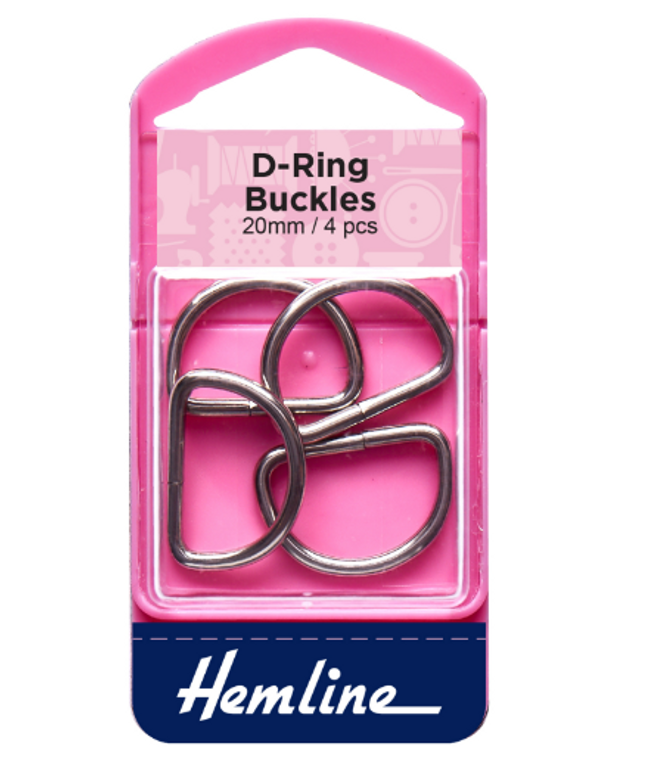 D Rings: 20mm: Nickel: 4 Pieces