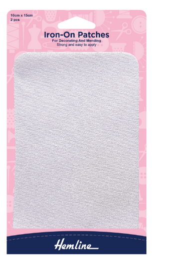 Cotton Twill Patches: White - 10 x 15cm
