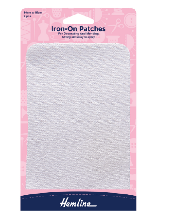 Cotton Twill Patches: White - 10 x 15cm