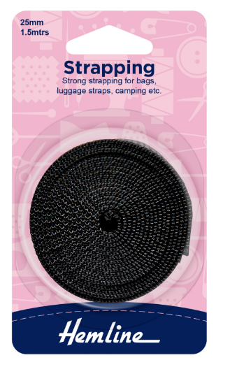 Strapping: 1.5m x 25mm: Black