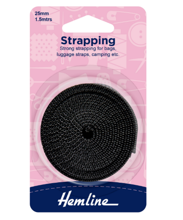 Strapping: 1.5m x 25mm: Black