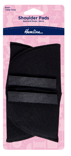 Shoulder Pads: Standard Set-In: Small: Black