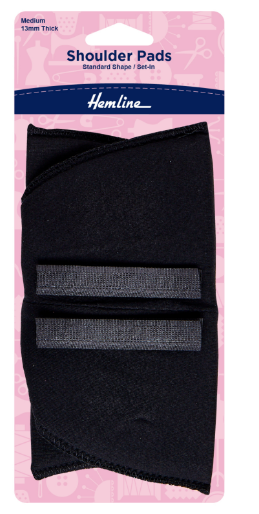 Shoulder Pads: Standard Set-In: Medium: Black