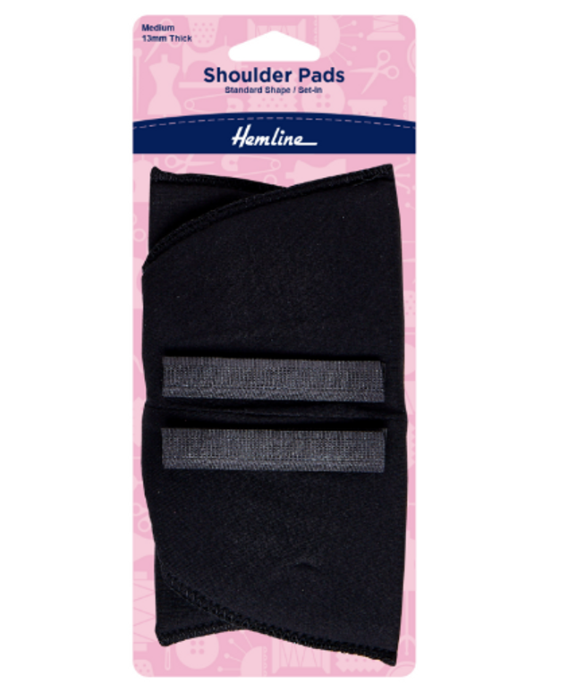 Shoulder Pads: Standard Set-In: Medium: Black