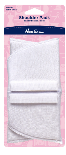 Shoulder Pads: Standard Set-In: Medium: White