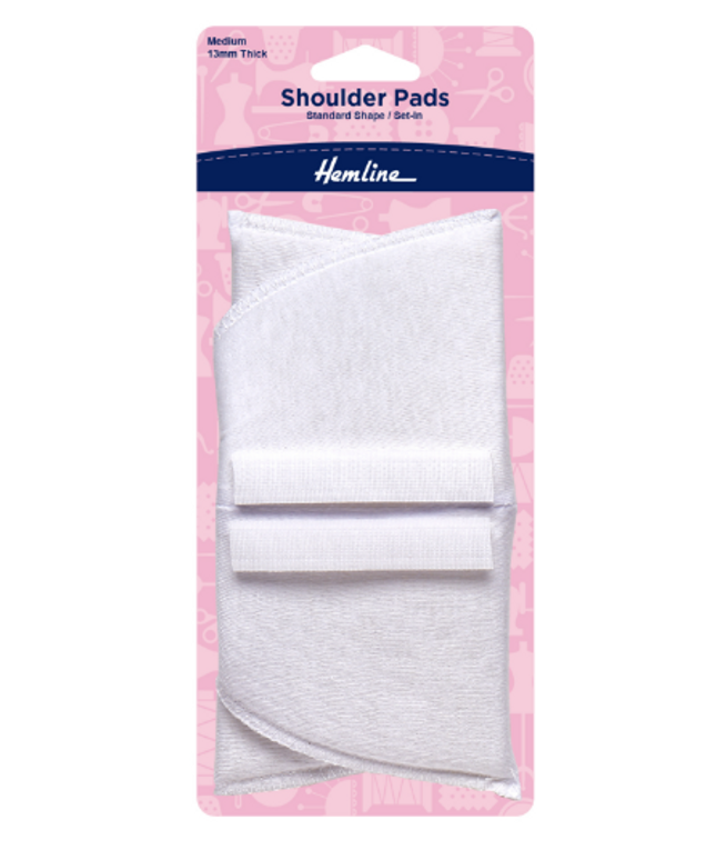 Shoulder Pads: Standard Set-In: Medium: White