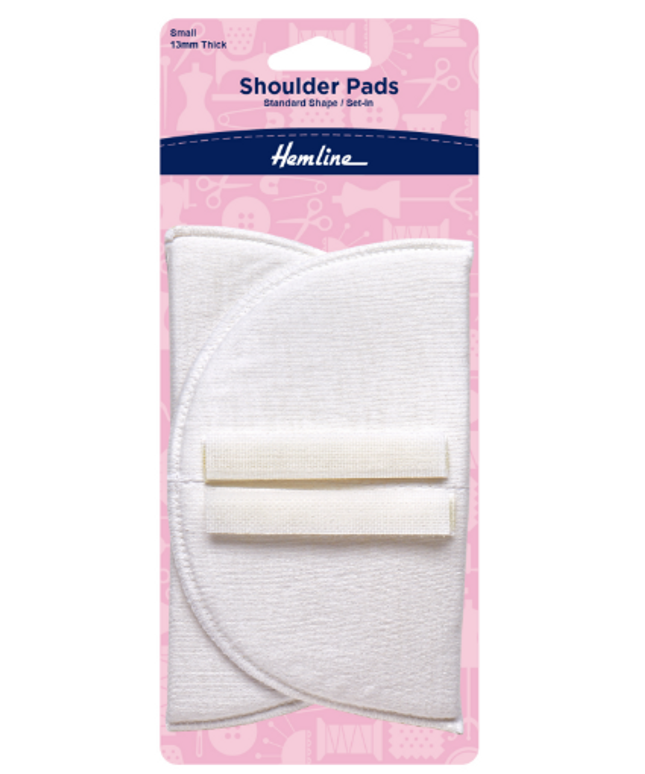Shoulder Pads: Standard Set-In: Small: White