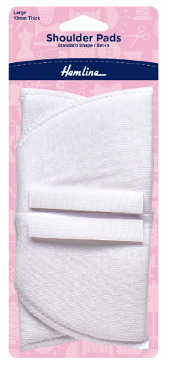Shoulder Pads: Standard Set-In: Large: White