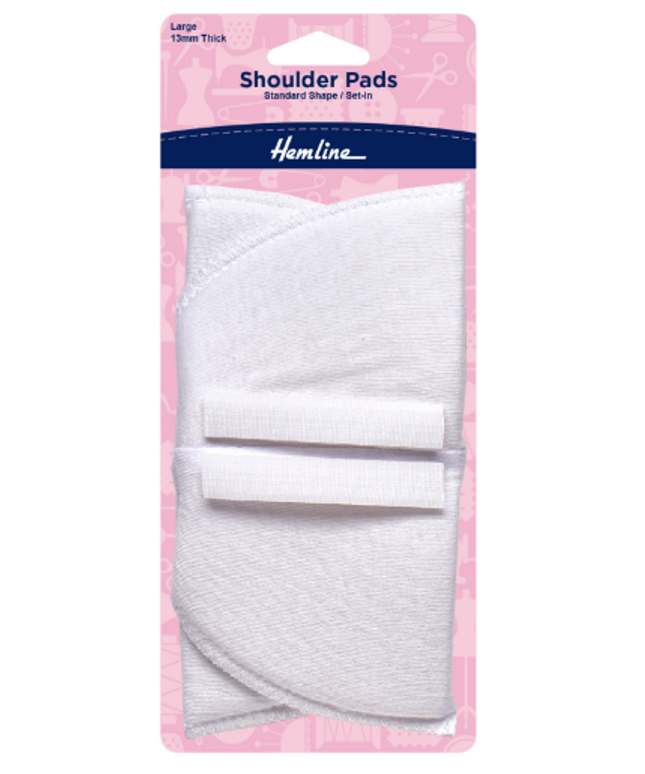 Shoulder Pads: Standard Set-In: Large: White