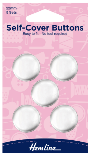Buttons: Self-Cover: Metal Top: 22mm