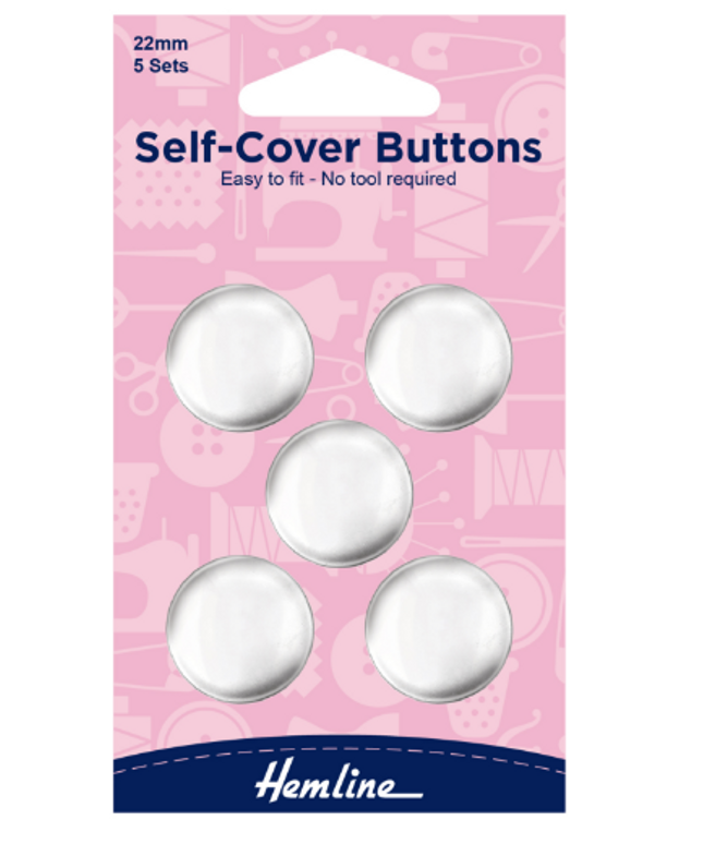 Buttons: Self-Cover: Metal Top: 22mm