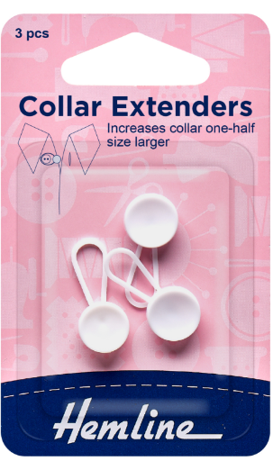 Collar Extender: White - 12mm - 3pcs