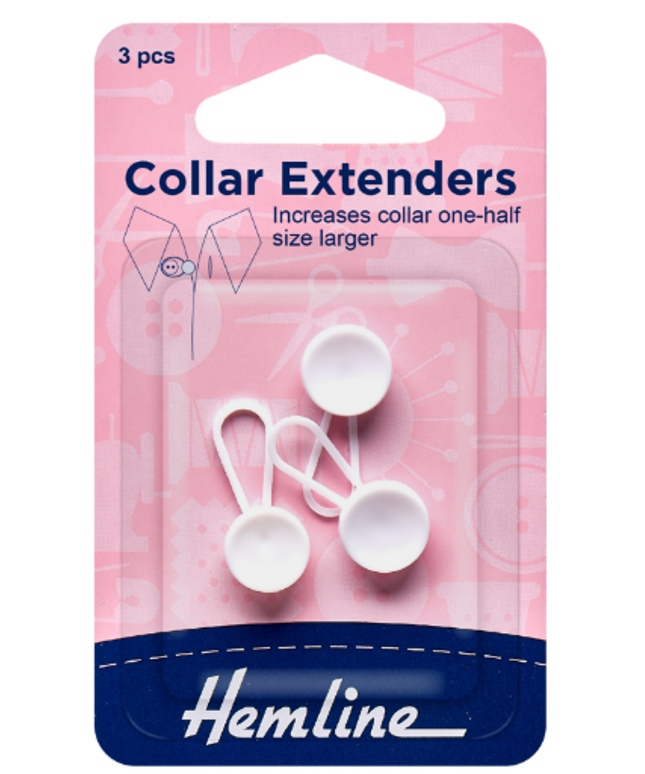 Collar Extender: White - 12mm - 3pcs