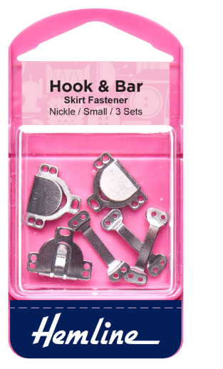 Hook and Bar: Small: Nickel: Pack of 3