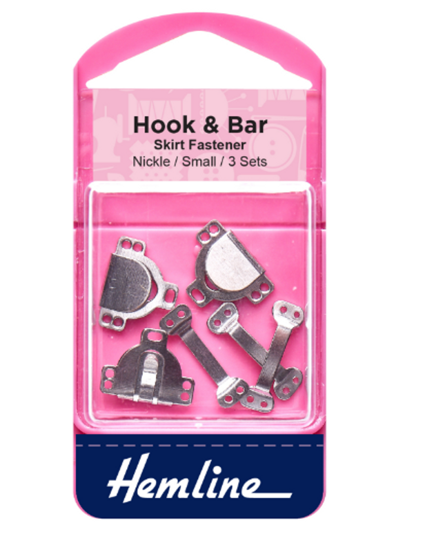Hook and Bar: Small: Nickel: Pack of 3