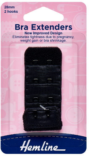 Bra Back Extenders: 28mm: Black