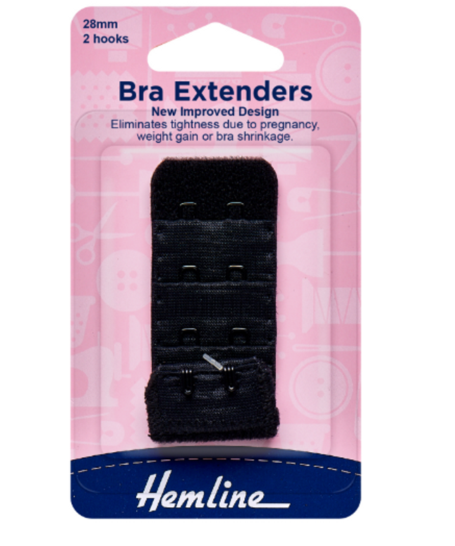 Bra Back Extenders: 28mm: Black
