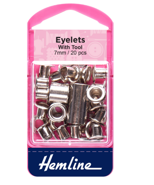 Eyelets: 7mm: Nickel: 20 Pieces