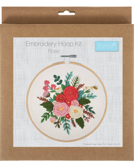 Embroidery Kit with Hoop: Rose