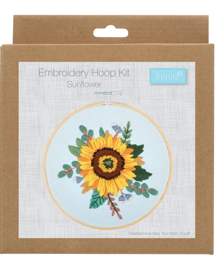 Embroidery Kit with Hoop: Sunflower