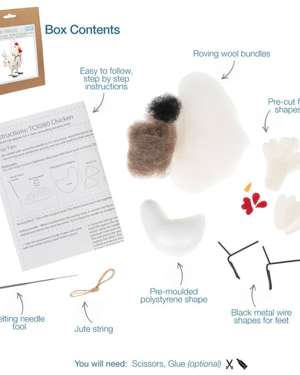 Needle Felting Kit: Chicken