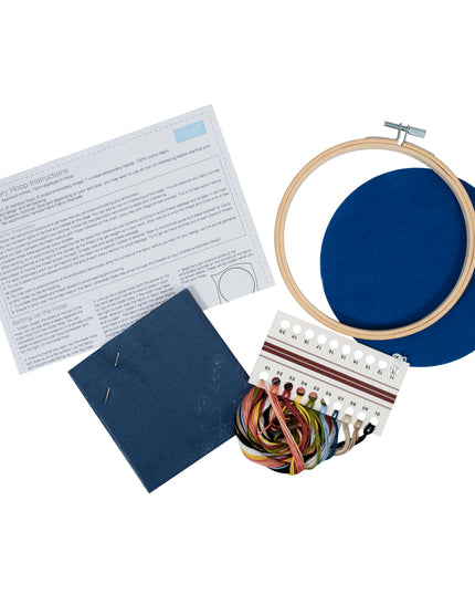 Embroidery Kit with Hoop: Mini Beasts