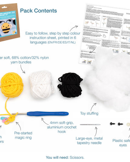 Crochet Kit: Beginners: Amigurumi: Bee