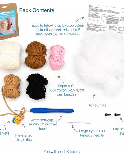 Crochet Kit: Beginners: Amigurumi: Guinea Pig
