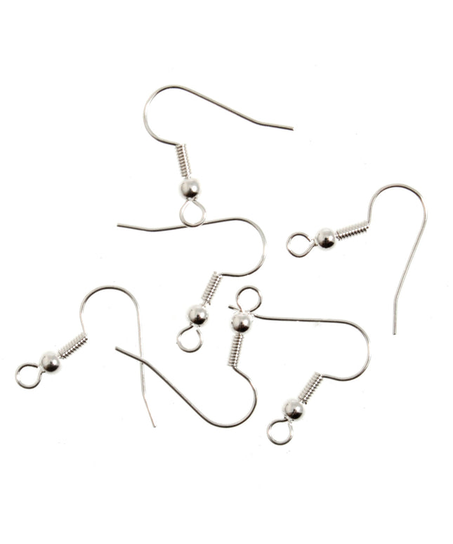 Deluxe: Long Ball Ear Wire: Silver Plated