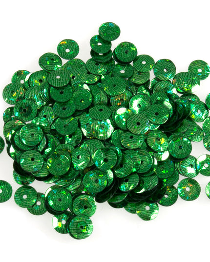 Sequins: Cup Holographic: 6mm: Green