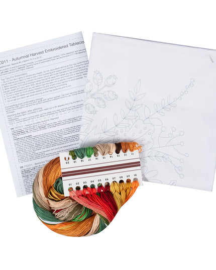 Embroidery Kit: Table Runner: Autumnal Harvest