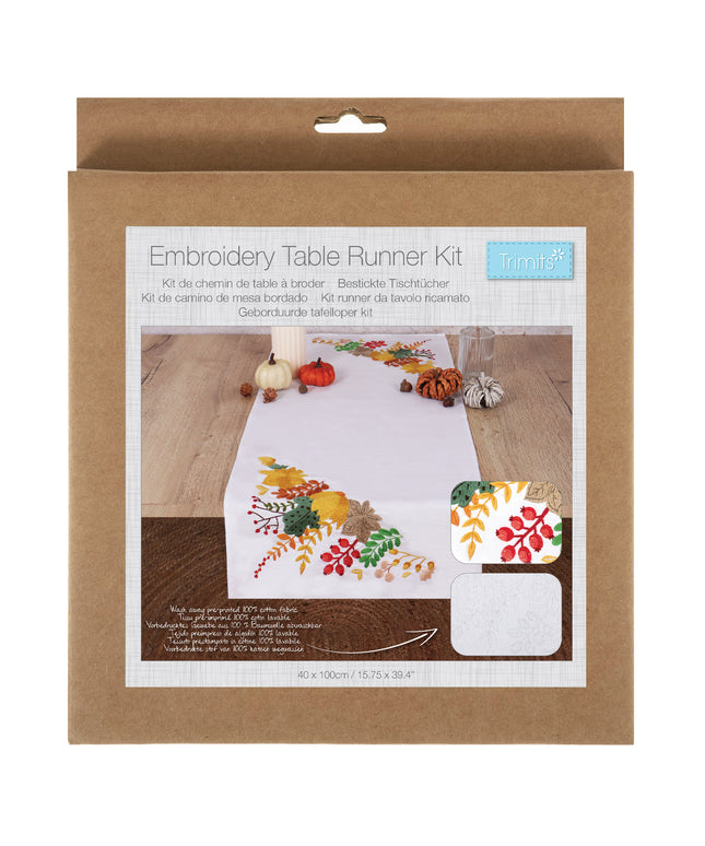 Embroidery Kit: Table Runner: Autumnal Harvest