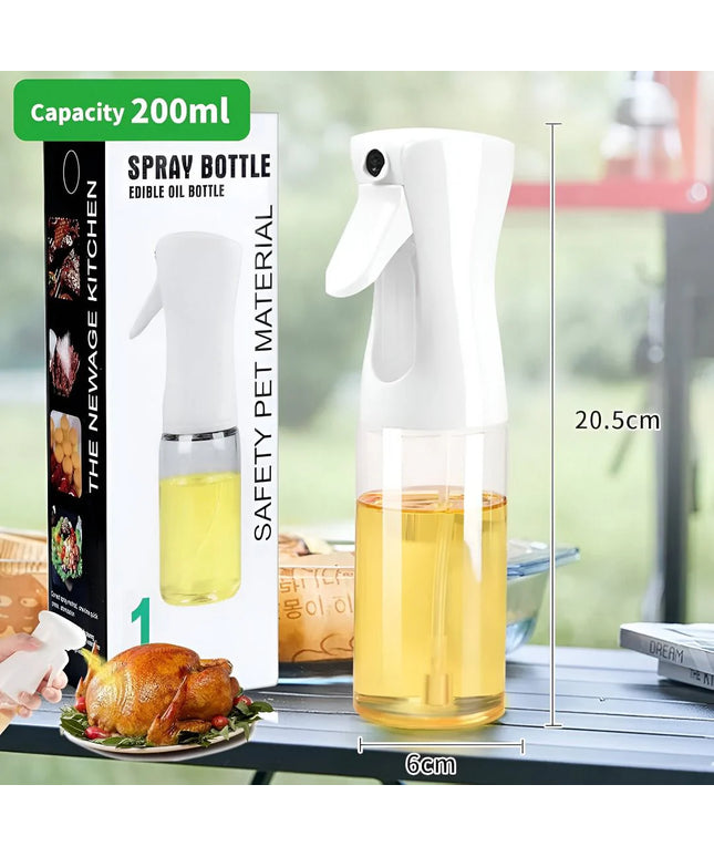 200ml Oil Spray Bottle – Refillable Kitchen Oil Mister for Cooking & Air Fryer