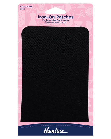 Cotton Twill Patches: Black - 10 x 15cm