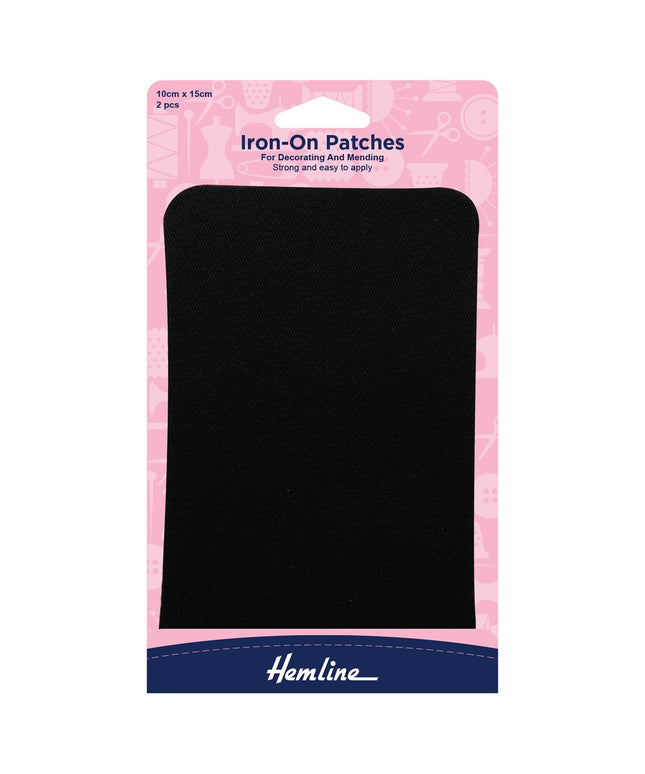 Cotton Twill Patches: Black - 10 x 15cm