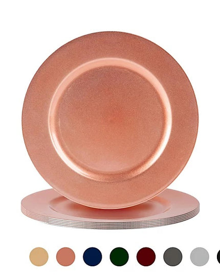 Argon Tableware Metallic Charger Plates - 33cm