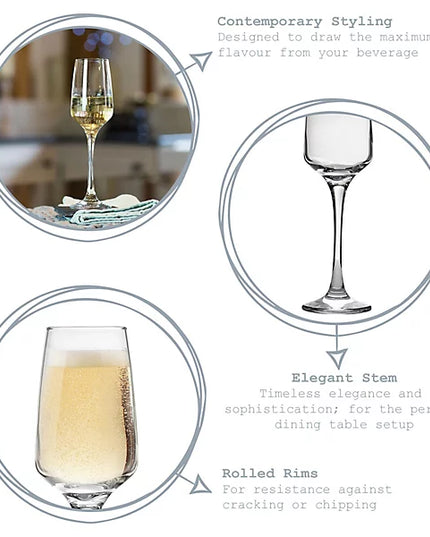Argon Tableware - Tallo Champagne Flutes - 230ml