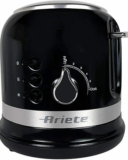 Ariete 0149B Moderna 2 Slice Toaster, Defrost Function, Black
