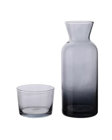 Grey Ombre Glass Lidded Carafe