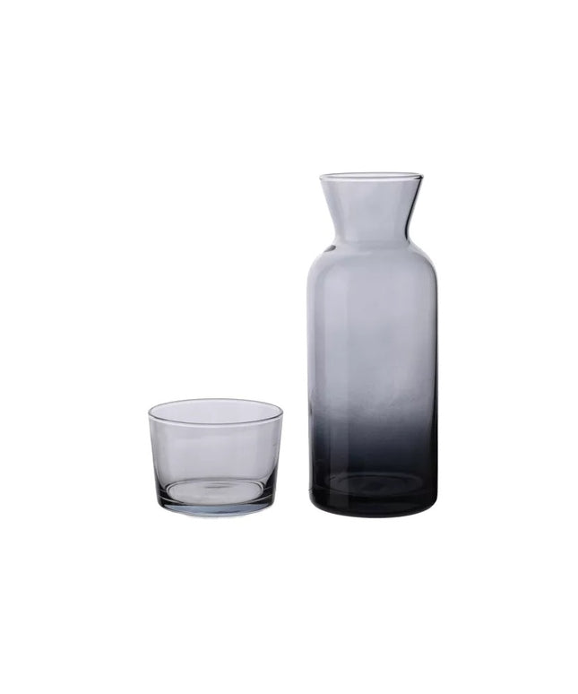 Grey Ombre Glass Lidded Carafe