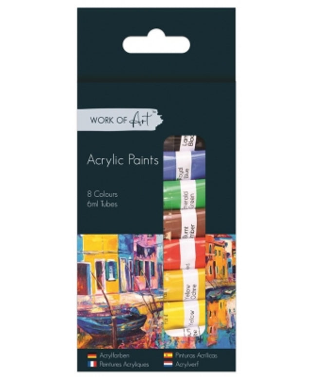 Acrylic Paints 8 X 6ml Tubes