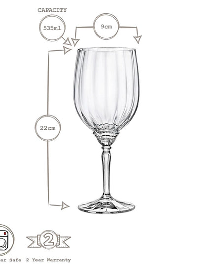 Bormioli Rocco Florian Red Wine Glasses - 535ml - Blue
