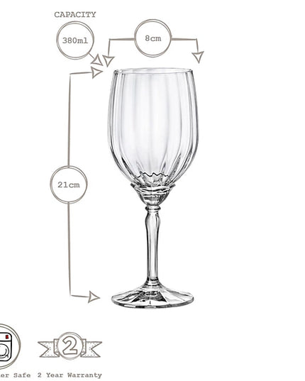 Bormioli Rocco Florian White Wine Glasses - 380ml - Clear