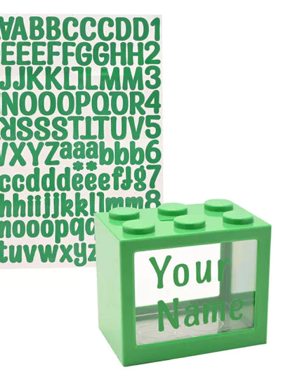 Bank Blox Personalisable Money Box- Green