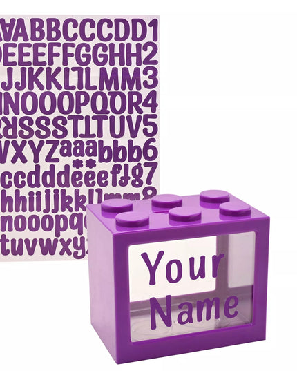 Bank Blox Personalisable Money Box- Purple