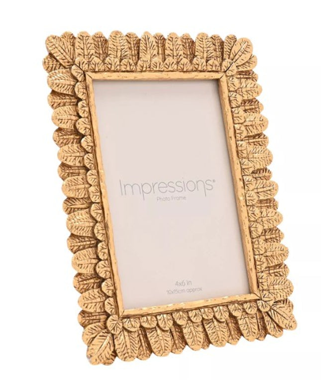 Impressions Leaf Design Resin Photo Frame 4" x 6"