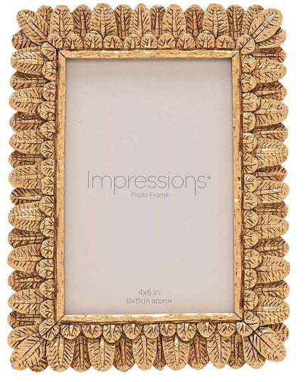 Impressions Leaf Design Resin Photo Frame 4" x 6"